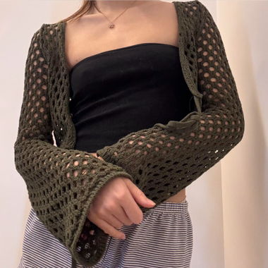 Cardigan vert kaki