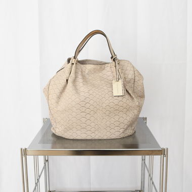 Borsa maxi Cocinelle grigio chiaro effetto pitone