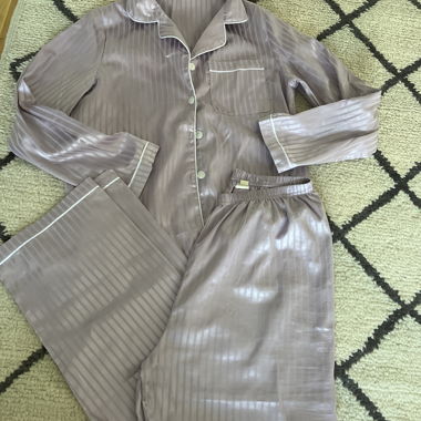 Mauve Satin Pyjamas