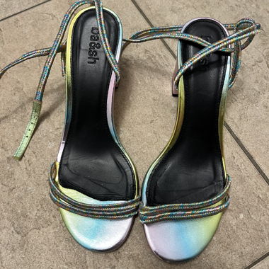 Sandali con tacco multicolore ba&sh