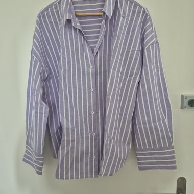 Chemise rayée lavande ZARA XXL