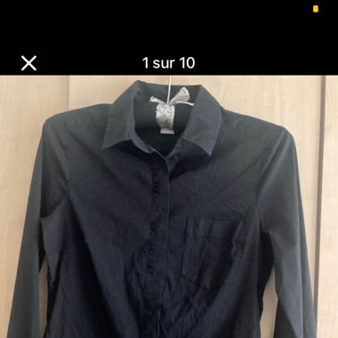Chemise noire gr 35/ H&M 