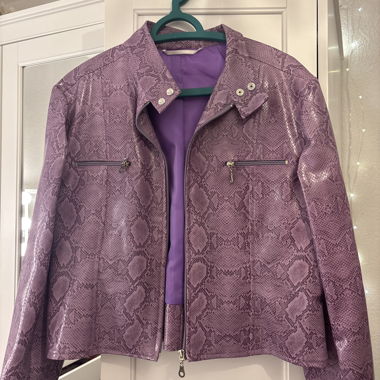 Vintage lila lederjacke