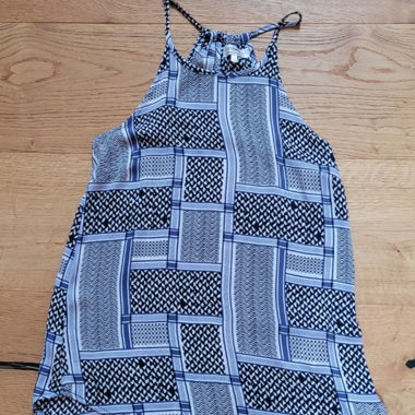 Patterned women's spaghetti-strap top
