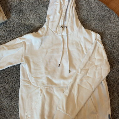 Sweat à capuche blanc