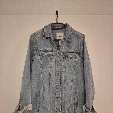 Jeansjacke lang mit Gurt
