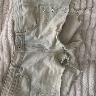 Decorated Denim Shorts