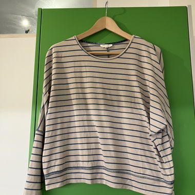 T-shirt à manches longues ample rayé
