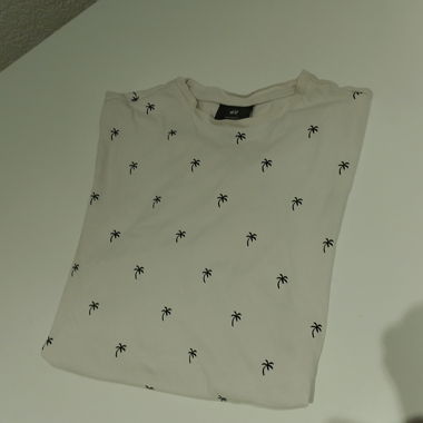 T-shirt a maniche lunghe H&M con stampa di palme