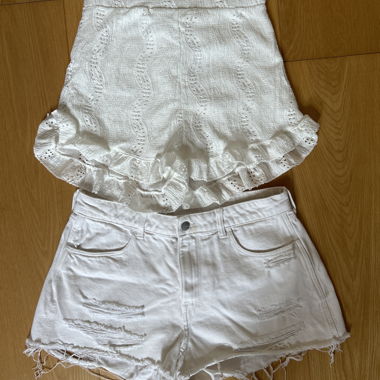 2 Shorts Bianchi Taglia 38