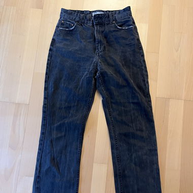 Bershka High Waist Straight Jeans schwarz
