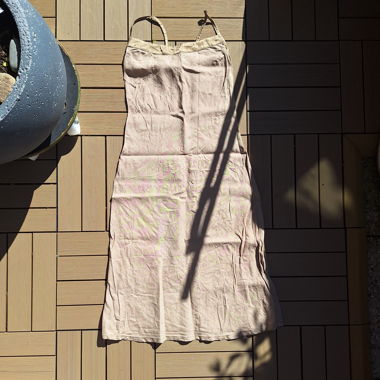 Beige linen midi dress Ernest size 36