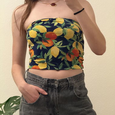 Haut bandeau Mode Mischief au imprimé citrons