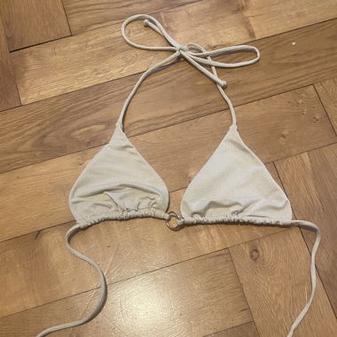 Top Bikini con glitter metallizzato