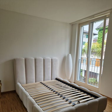 Bett mit Bettkasten 140x200cm Beige - Neu