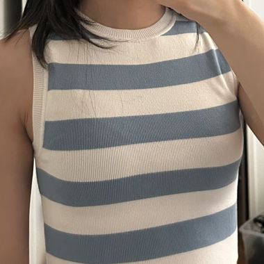 Zara gestreiftes Crop-Top