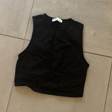 Black Bershka Crop Top