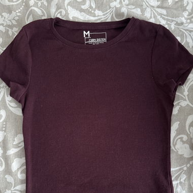 Burgundy basic Top
