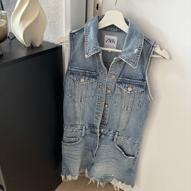Salopette en denim Zara