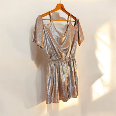 Gold metallic romper