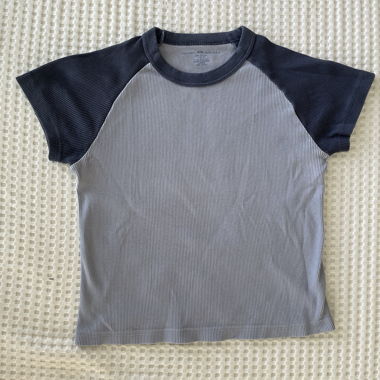 T-shirt bicolore ajusté