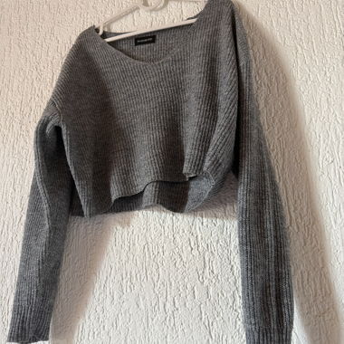 Grey knit sweater