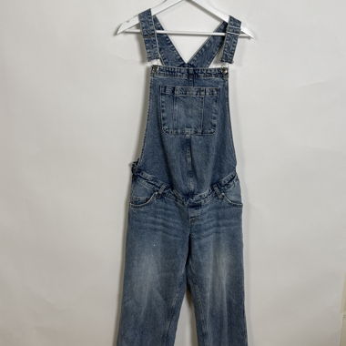 Denim dungaree maternity overalls