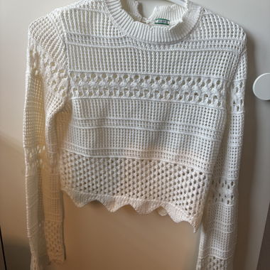 Top in maglia bianco Guess