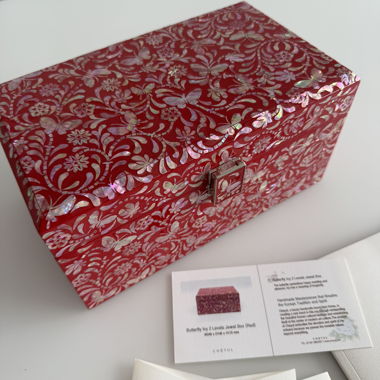 whymsical Cheyul Mother-of-Pearl Jewelry Box NEW
