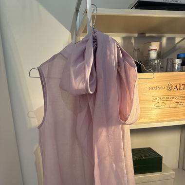 Sweet Light Lilac Blouse w\ Bow Detail