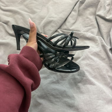Black High Heels with Bow