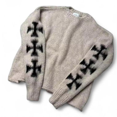 Pull en Maille Crème Y2K