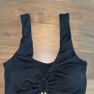 schwarzes Bikinitop