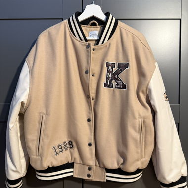 Giacca College Kani beige/bianco Tg. M