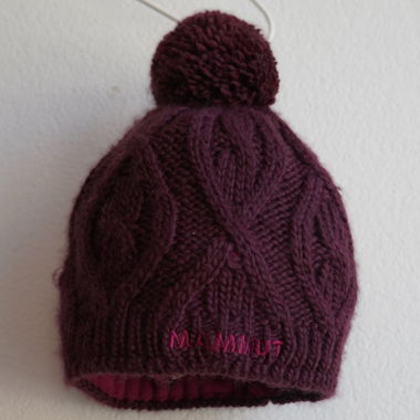 Mütze bordeaux mit Fleecefutter