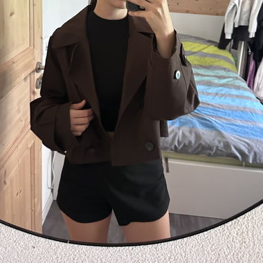 Brown short jacket ZARA