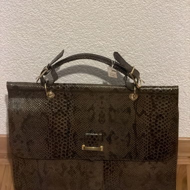 Borsa vintage rigida con effetto pitone (Marca:EPA)
