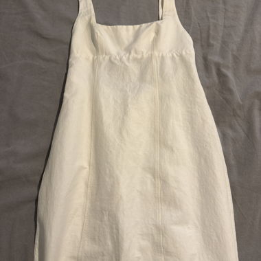 White spaghetti strap dress