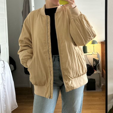 Bomberjacke beige, L (neu)