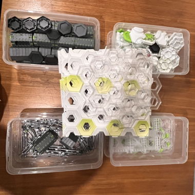 Ensemble de rangement hexagonal et boîtes