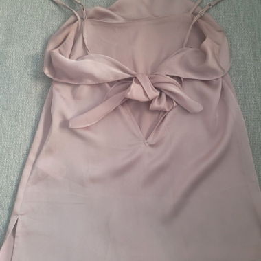 Reiss Pink Blush Satin-Top mit Rückenschnürung