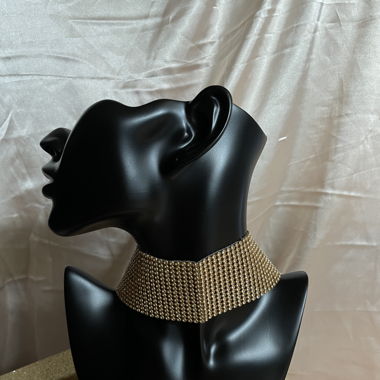 Halskette glitzer Bronze 