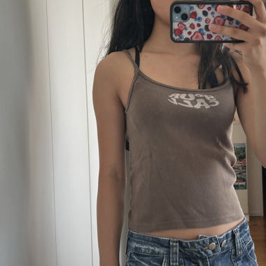 Brandy Melville Brown ‘Your Call’ Tank Top