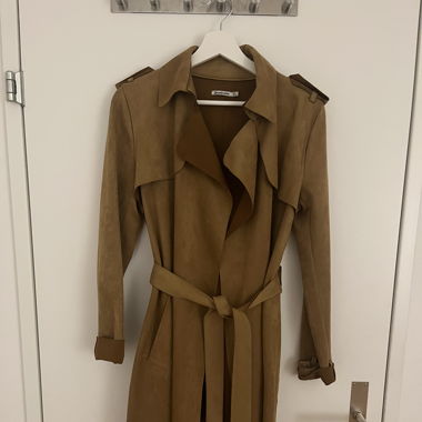 Belted Suede Coat