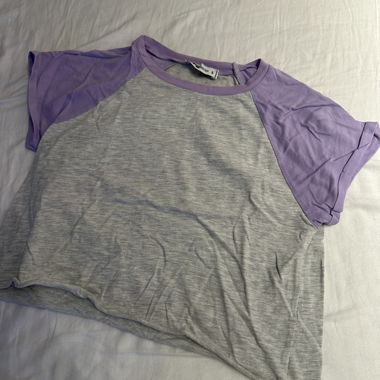 Lilac-gray Cropped T-Shirt