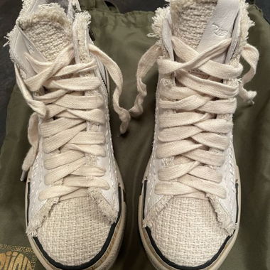 Sneakers alte color crema