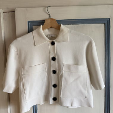 Cardigan/camicia Sandro bianco