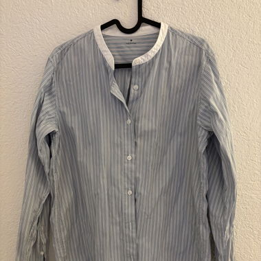 Muji blue striped shirt 