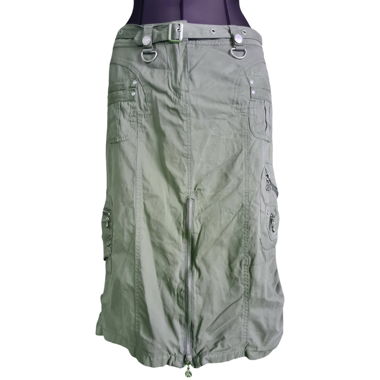 Khaki cargo skirt by Double One Peace