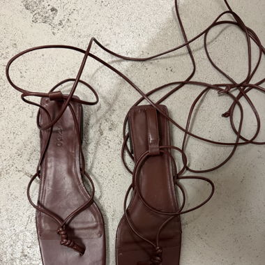 Mango Sandals with Leather Straps